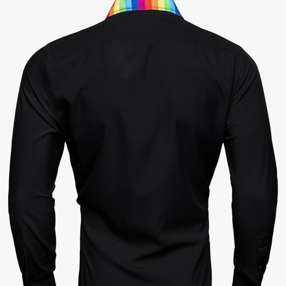 💜🩷💛🖤 (MEN Collared Shirt)💜💛🩷🖤 - Picture 4 of 5